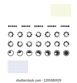 Vector Symbols of Loading indicator. Preloader vector icon. 