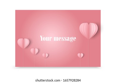 Vector symbols of love for Happy Women's, Mother's, Valentines Day, birthday greeting card design. And space for your messages