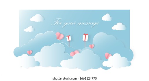 Vector symbols of love for Happy Women's, Mother's, Valentines Day, birthday greeting card design. And space for your messages