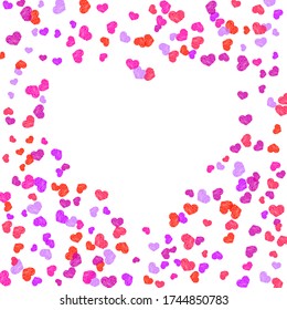 Vector symbols of love for Happy Women's, Mother's. March 8 postcard vector backdrop. Romantic mood elements.  Party decor hearts flying beautiful banner backdrop.