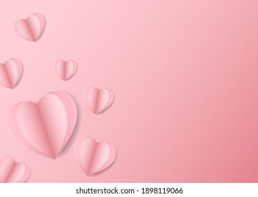 Vector symbols of love for Happy Women's, Mother's, Valentine's Day, birthday greeting card design on pink background.