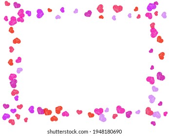 Vector symbols of love for Happy Women's, Mother's. Red and crimson folded paper hearts. Modern wedding invitation card background. Party decor hearts flying beautiful banner backdrop.