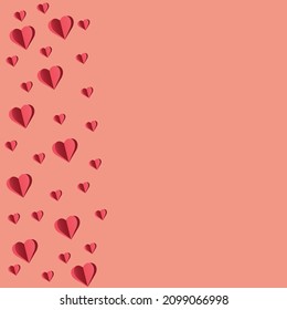 Vector symbols of love for Happy Women's, Mother's, Valentine's Day, birthday greeting card design on pink background.