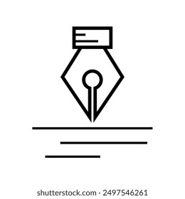 Vector symbols of pen, writing, drawing, answering