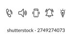 Vector Symbols for Phone Calls, Sounds, and Mobile Alerts
