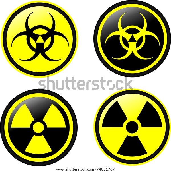 Vector Symbols Radiation Stock Vector (Royalty Free) 74051767