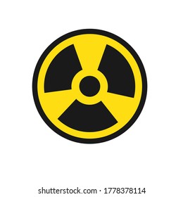 Vector symbols of radiation. Illustration in a flat style.