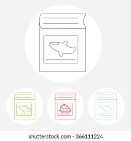  Vector symbols of reading and learning. Kids Book club illustration. Education logo element.
