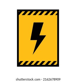 símbolos vectores y signos de tensión eléctrica, peligro, peligro.
