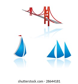 Vector symbols (signs, icons, logos) for sport, travel industry or other