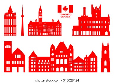 Vector symbols of Toronto (Canada).