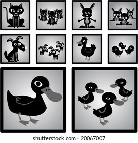 Vector symbols-domestic animals