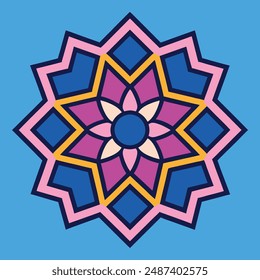 Vector symmetrical Arabic Islamic pattern background elegant and intricate illustration perfect for cultural and decorative designs with seamless repeat motifs