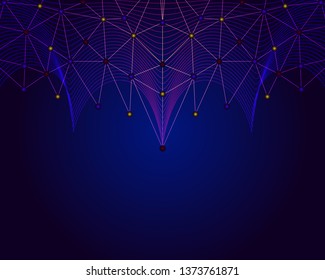 vector symmetrical modern network connection lines for brochure banner and publication