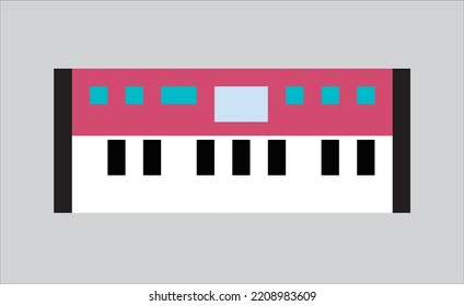 Vector synthesizer, midi keyboard, pixel art 