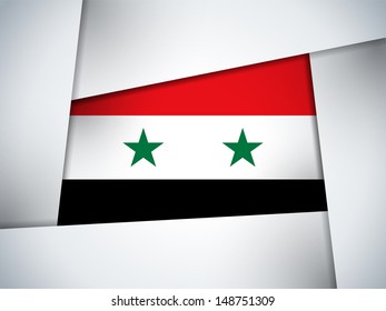 Vector - Syria Country Flag Geometric Background