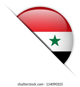 Vector - Syria Flag Glossy Button