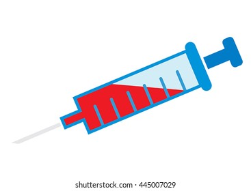  Vector of  syringe and drug design 