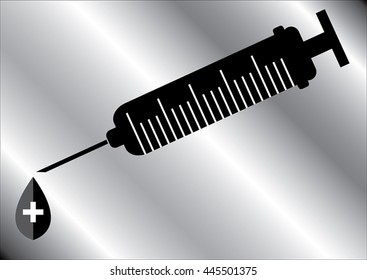 Vector of syringe and drug design