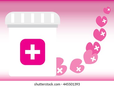 Vector of syringe and drug design