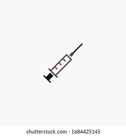 Vektorillustration Spritze Symbol. Injektionszeichen