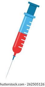 Vector syringe icon isolated on white background.