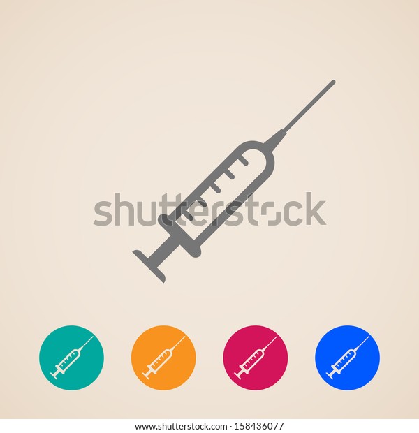 Vector Syringe Icons Stock Vector (Royalty Free) 158436077