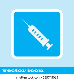 vector syringe icons.  blue icon