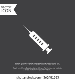 vector syringe icons.  gray icon.