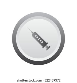 vector syringe icons.  grey button