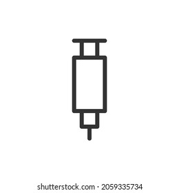 Vector syringe line icon. Symbol in trendy outline style. Vector illustration isolated on a white background.