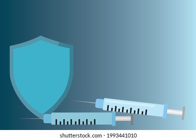 vector syringe and shield to convey the world defense injection for safety