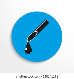 Vector syringe web icon illustration.