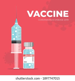 Vektor-Spritzen und Durchstechflaschen mit Anti-Corona-Virus-Medikamenten das Virus, das viele Menschen krank werden und sterben.