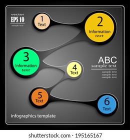 Vector system circle color, loop business, modern template, education plan, business plan