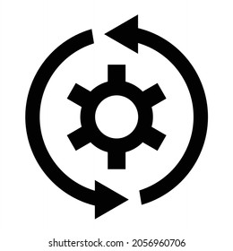 Diseño de iconos glifos de actualización de sistemas vectores
