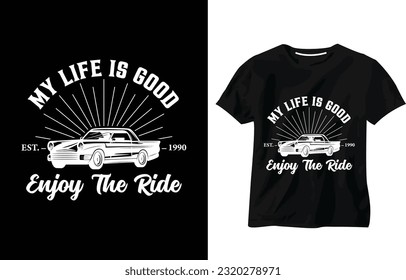 Vector T shirt design classic car with vintage car vintage illustration