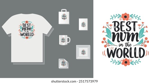 Vektor-T-Shirt-Design auf weißem Hintergrund
