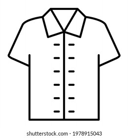 Vector T Shirt Outline Icon Design
