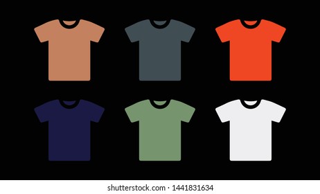 vector t shirts design elements illustration for mock up