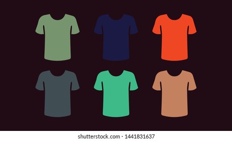 vector t shirts design elements illustration for mock up