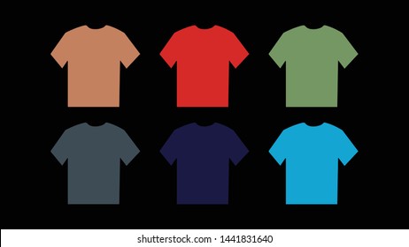 vector t shirts design elements illustration for mock up