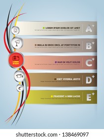 Vector tab for business concepts with  icons / can use for info-graphic / loop business report or plan / modern template / education template / business brochure /  system diagram