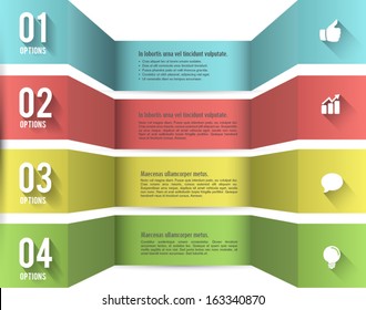 Vector tab with  icons / can use for info-graphic / loop business report or plan / modern template / education template / business brochure / system diagram 