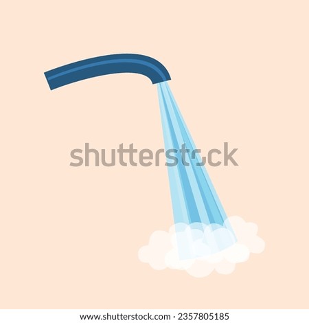 Vector tab water coming out of tab.