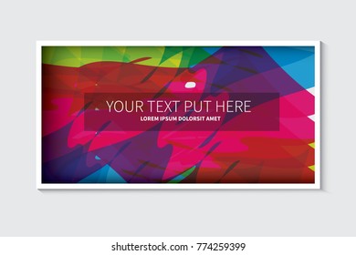 Vector table with abstract graphic design and place for text with shadow effects.