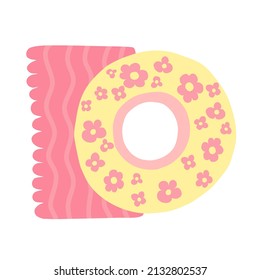 Vector table appointments illustration. Table napkin, plate