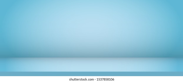 Vector table with Blue carpet in the studio For making advertising media for selling products on the website.