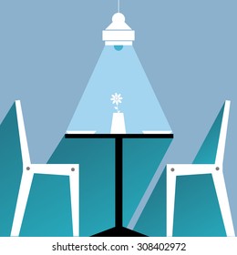 vector table chair illustration white wood design