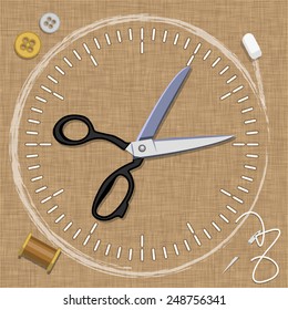 vector table designer clothing (clock)